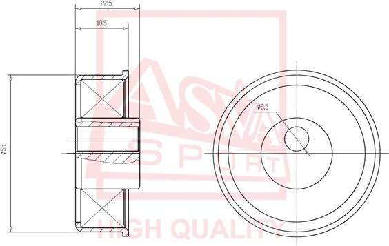 ASVA MTBP-008 - Натяжна ролик, клиновий ремінь autozip.com.ua