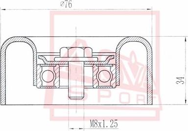 ASVA NSBP-017 - Натяжна ролик, клиновий ремінь autozip.com.ua