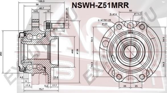 ASVA NSWH-Z51MRR - Маточина колеса autozip.com.ua