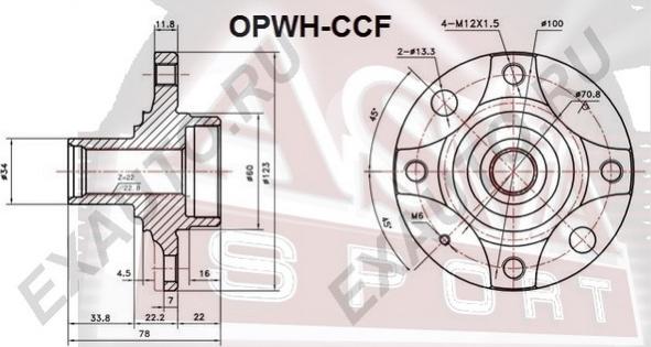 ASVA OPWH-CCF - Маточина колеса autozip.com.ua