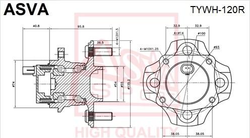 ASVA TYWH-120R - Маточина колеса autozip.com.ua