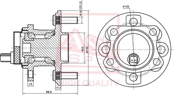 ASVA TYWH-KSP90R - Маточина колеса autozip.com.ua