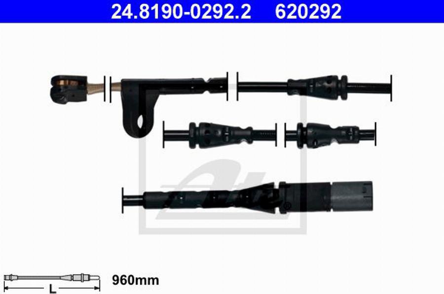 ATE 620292 - Сигналізатор, знос гальмівних колодок autozip.com.ua