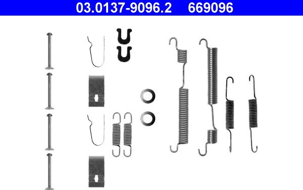 ATE 03.0137-9096.2 - Комплектуючі, барабанний гальмівний механізм autozip.com.ua