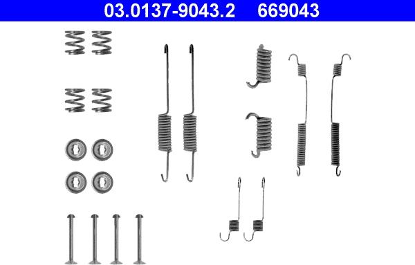 ATE 03.0137-9043.2 - Комплектуючі, барабанний гальмівний механізм autozip.com.ua