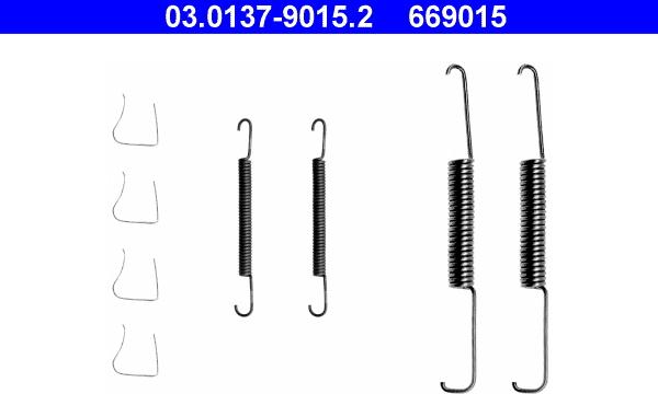 ATE 03.0137-9015.2 - Комплектуючі, барабанний гальмівний механізм autozip.com.ua