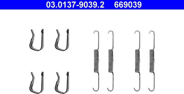 ATE 03.0137-9039.2 - Комплектуючі, барабанний гальмівний механізм autozip.com.ua