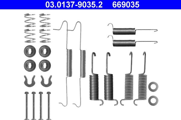ATE 03.0137-9035.2 - Комплектуючі, барабанний гальмівний механізм autozip.com.ua
