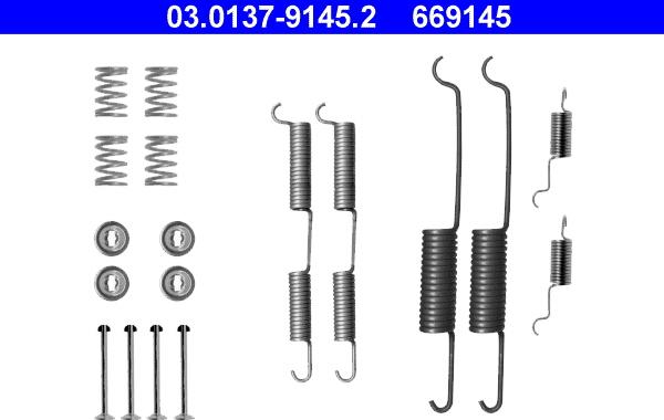 ATE 03.0137-9145.2 - Комплектуючі, барабанний гальмівний механізм autozip.com.ua
