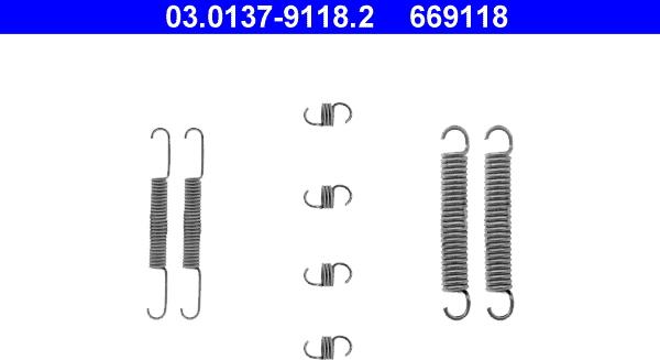 ATE 03.0137-9118.2 - Комплектуючі, барабанний гальмівний механізм autozip.com.ua