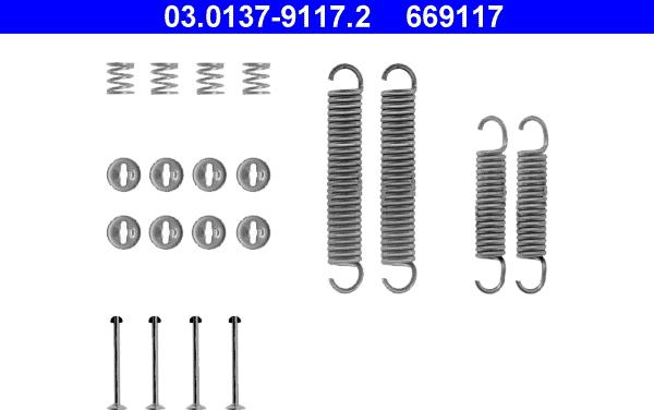 ATE 03.0137-9117.2 - Комплектуючі, барабанний гальмівний механізм autozip.com.ua