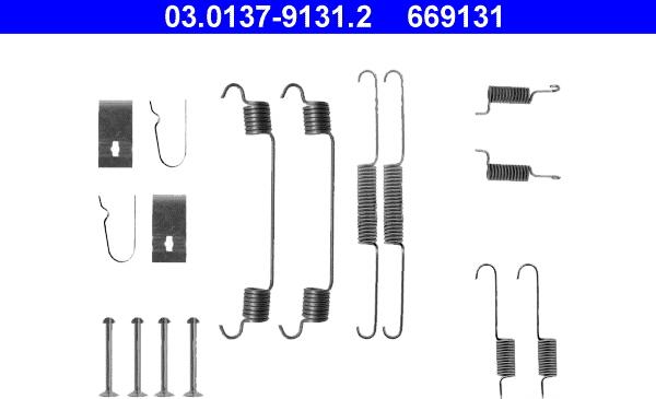 ATE 03.0137-9131.2 - Комплектуючі, барабанний гальмівний механізм autozip.com.ua