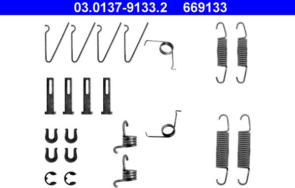 ATE 03.0137-9133.2 - Комплектуючі, барабанний гальмівний механізм autozip.com.ua
