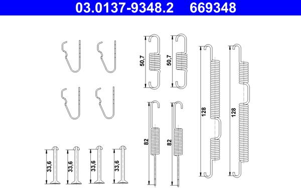 ATE 03.0137-9348.2 - Комплектуючі, гальмівна система autozip.com.ua