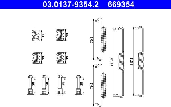 ATE 03.0137-9354.2 - Комплектуючі, гальмівна система autozip.com.ua