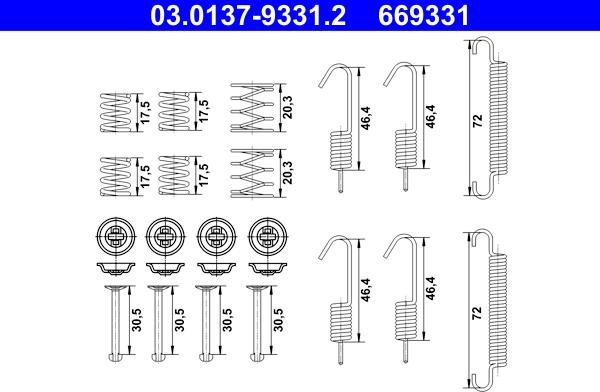 ATE 03.0137-9331.2 - Комплектуючі, гальмівна система autozip.com.ua