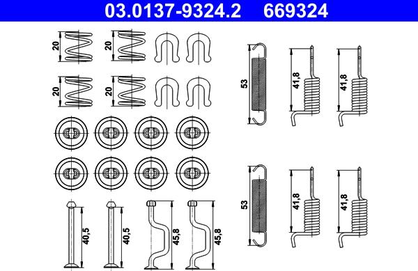 ATE 03.0137-9324.2 - Комплектуючі, гальмівна система autozip.com.ua