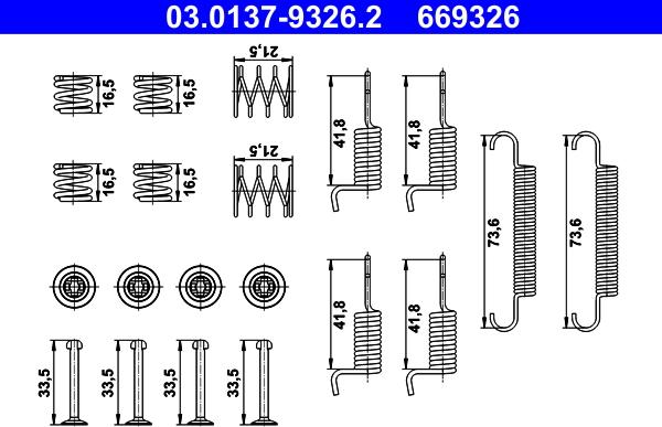 ATE 03.0137-9326.2 - Комплектуючі, гальмівна система autozip.com.ua