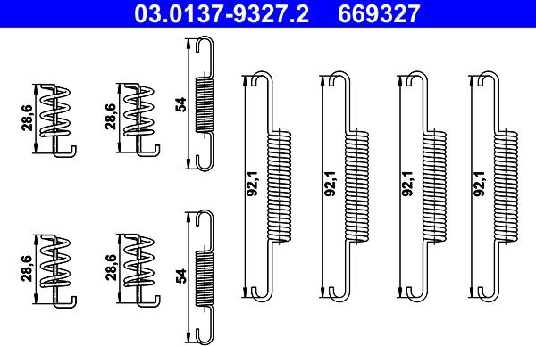 ATE 03.0137-9327.2 - Комплектуючі, гальмівна система autozip.com.ua
