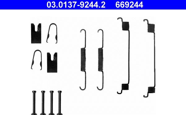 ATE 03.0137-9244.2 - Комплектуючі, барабанний гальмівний механізм autozip.com.ua