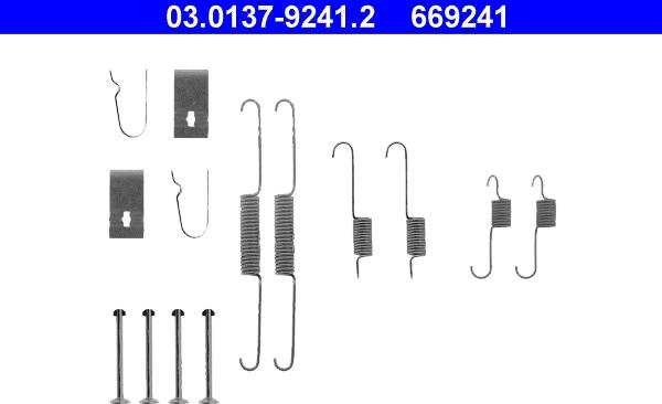 ATE 03.0137-9241.2 - Комплектуючі, барабанний гальмівний механізм autozip.com.ua