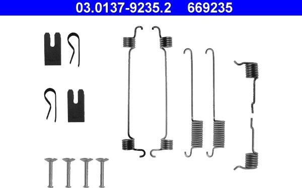 ATE 03.0137-9235.2 - Комплектуючі, барабанний гальмівний механізм autozip.com.ua