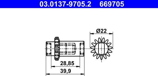 ATE 03.0137-9705.2 - Комплектуючі, гальмівна система autozip.com.ua