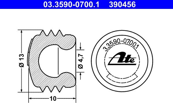 ATE 03.3590-0700.1 - Кришка / захисний ковпак autozip.com.ua