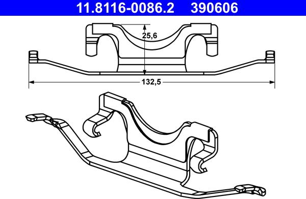 ATE 11.8116-0086.2 - Пружина, гальмівний супорт autozip.com.ua