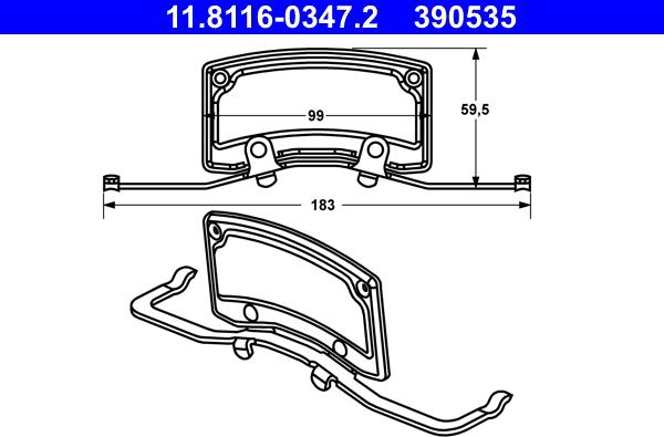 ATE 11.8116-0347.2 - Пружина, гальмівний супорт autozip.com.ua