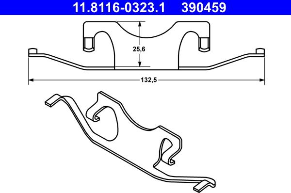 ATE 11.8116-0323.1 - Пружина, гальмівний супорт autozip.com.ua