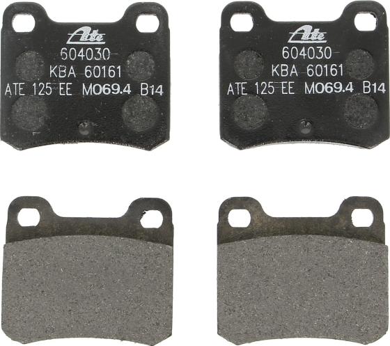 ATE 13.0460-4030.2 - Гальмівні колодки, дискові гальма autozip.com.ua