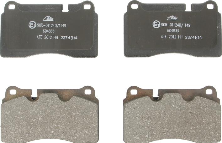 ATE 13.0460-4833.2 - Гальмівні колодки, дискові гальма autozip.com.ua
