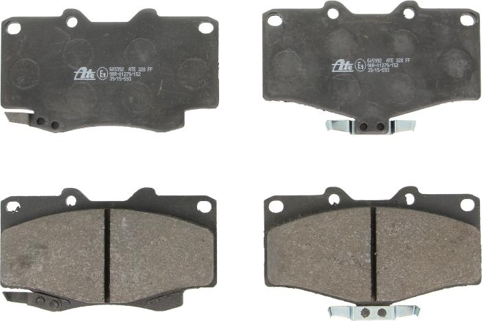 ATE 13.0460-5992.2 - Гальмівні колодки, дискові гальма autozip.com.ua