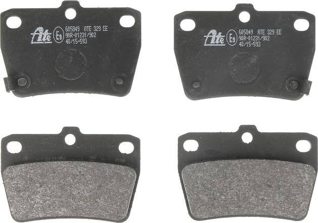 ATE 13.0460-5849.2 - Гальмівні колодки, дискові гальма autozip.com.ua