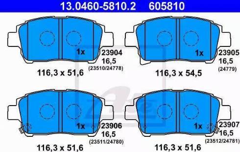 Alpha Brakes HKP-TY-128 - Гальмівні колодки, дискові гальма autozip.com.ua