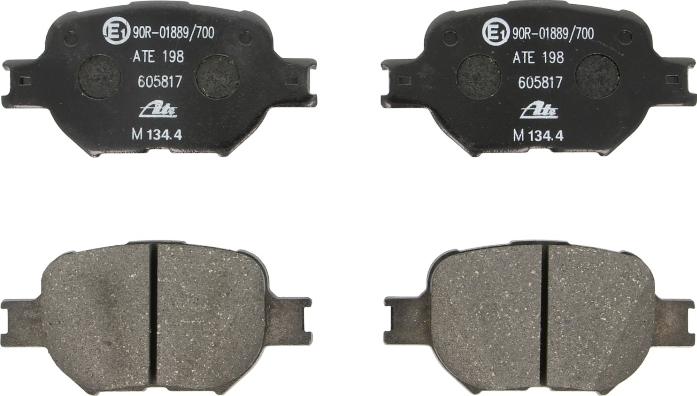 ATE 13.0460-5817.2 - Гальмівні колодки, дискові гальма autozip.com.ua