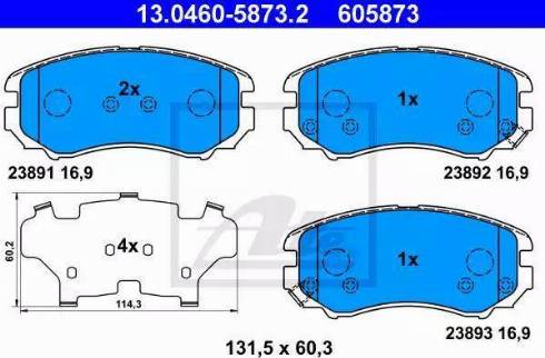 Alpha Brakes HKP-KA-331 - Гальмівні колодки, дискові гальма autozip.com.ua