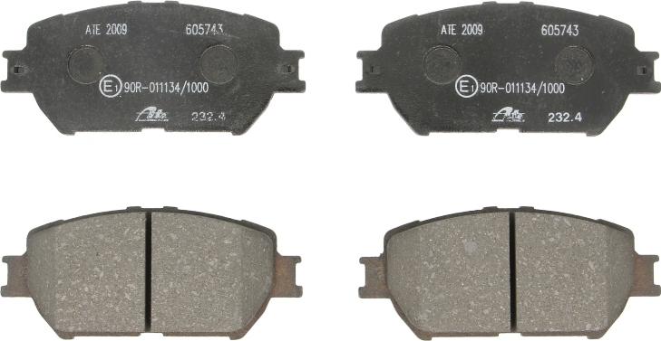 ATE 13.0460-5743.2 - Гальмівні колодки, дискові гальма autozip.com.ua