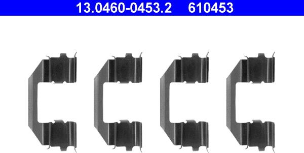 ATE 13.0460-0453.2 - Комплектуючі, колодки дискового гальма autozip.com.ua