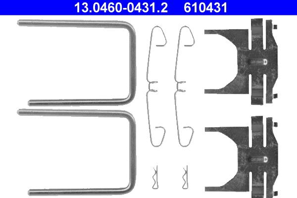 ATE 13.0460-0431.2 - Комплектуючі, колодки дискового гальма autozip.com.ua