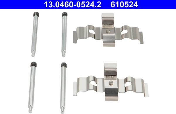 ATE 13.0460-0524.2 - Комплектуючі, колодки дискового гальма autozip.com.ua