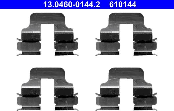 ATE 13.0460-0144.2 - Комплектуючі, колодки дискового гальма autozip.com.ua