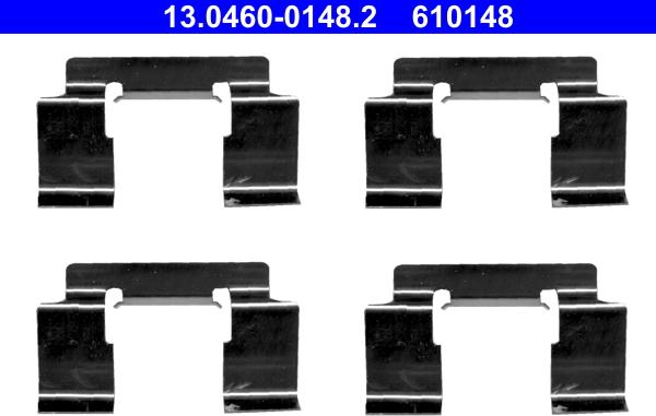 ATE 13.0460-0148.2 - Комплектуючі, колодки дискового гальма autozip.com.ua
