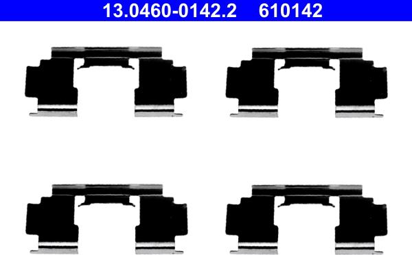 ATE 13.0460-0142.2 - Комплектуючі, колодки дискового гальма autozip.com.ua