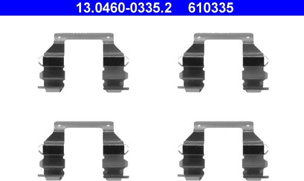 ATE 13.0460-0335.2 - Комплектуючі, колодки дискового гальма autozip.com.ua