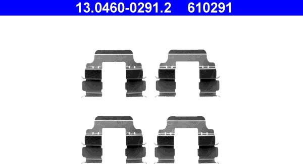 ATE 13.0460-0291.2 - Комплектуючі, колодки дискового гальма autozip.com.ua