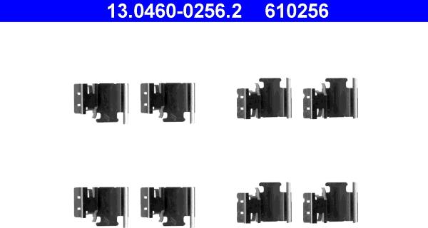 ATE 13.0460-0256.2 - Комплектуючі, колодки дискового гальма autozip.com.ua