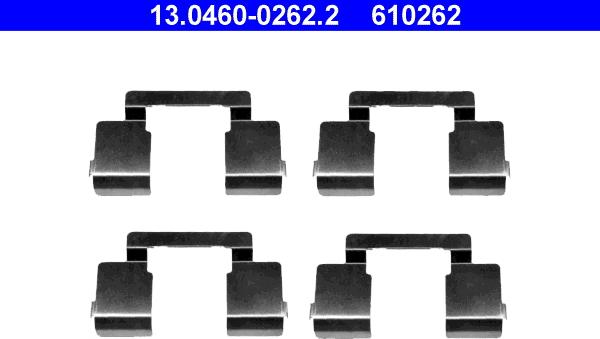 ATE 13.0460-0262.2 - Комплектуючі, колодки дискового гальма autozip.com.ua