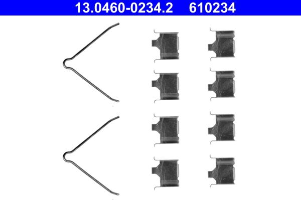 ATE 13.0460-0234.2 - Комплектуючі, колодки дискового гальма autozip.com.ua